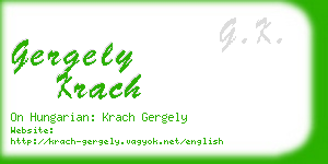 gergely krach business card